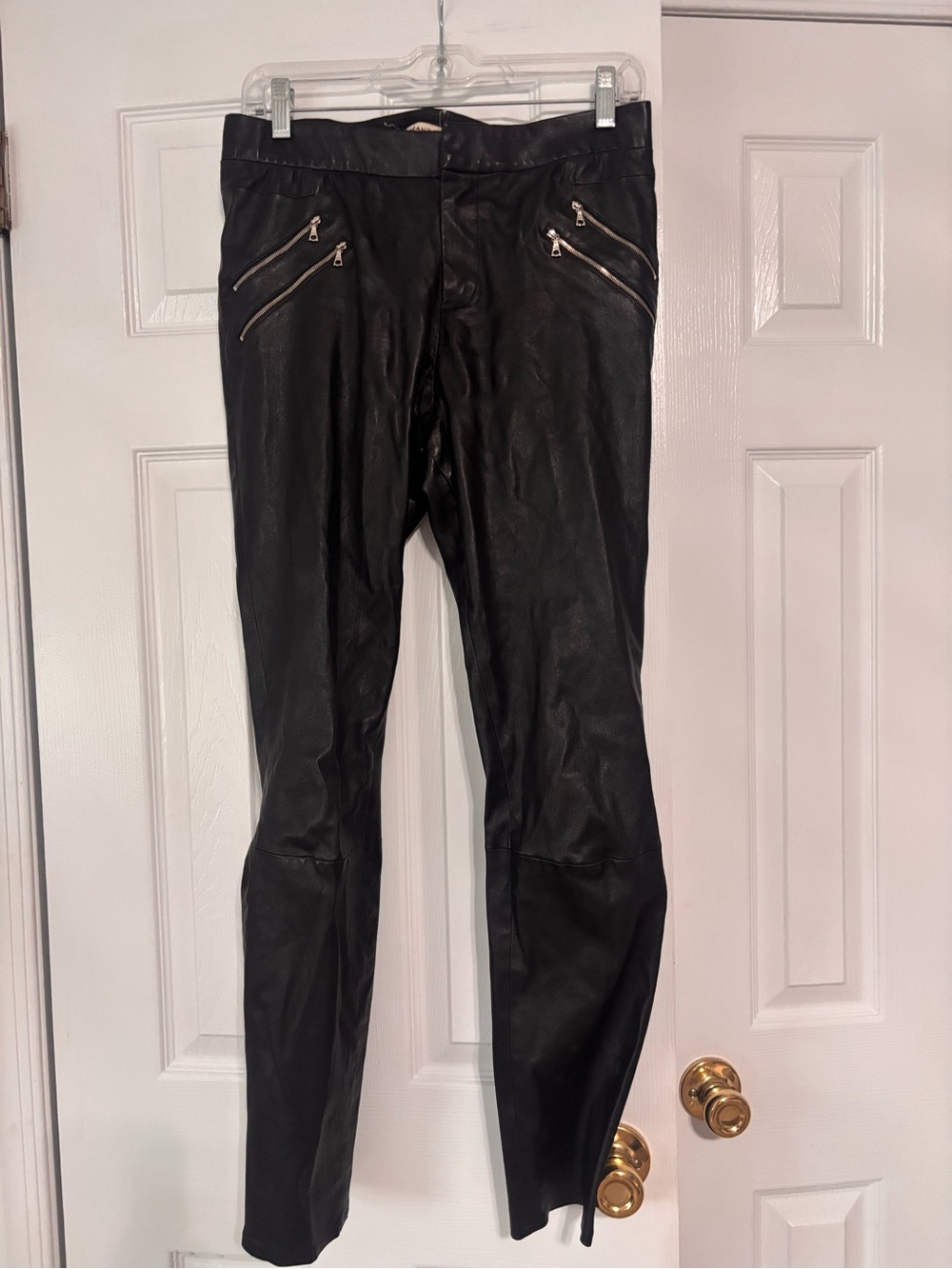 JBrand real leather Moto stretch pants women’s size 10